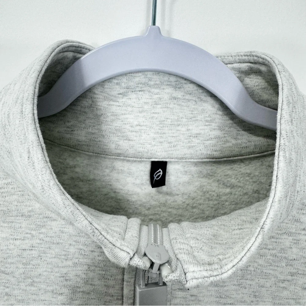 Ptula Mara Scrunch Half-Zip Sweatshirt Light Grey Size Large